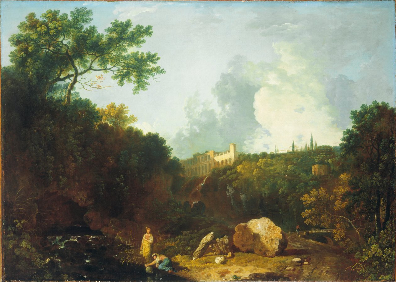 Distant View of Maecenas Villa, Tivoli av Richard Wilson