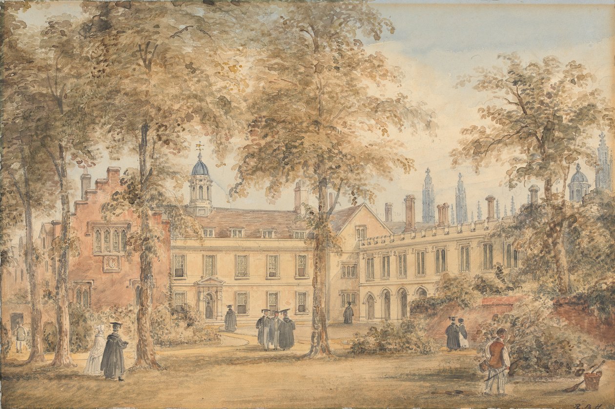Trinity Hall från Garden, Cambridge av Richard Banks Harraden
