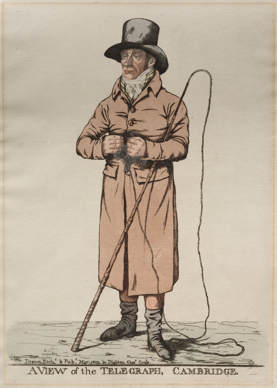 A View of the Telegraph, Cambridge av Richard Dighton