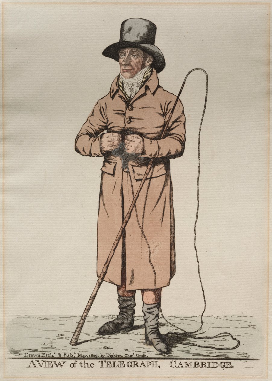 A View of the Telegraph, Cambridge, 1809. av Richard Dighton