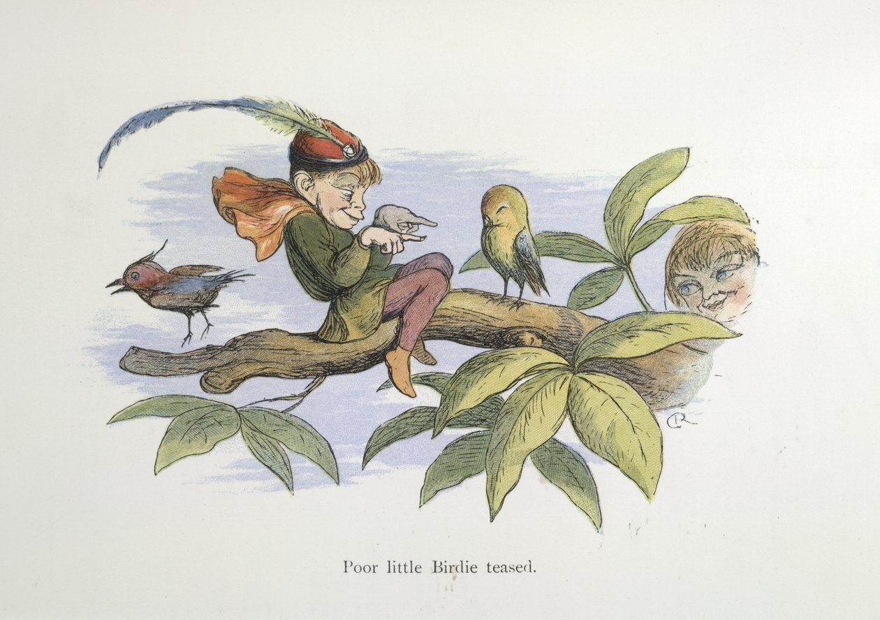 Stackars lilla birdie retad av Richard Doyle