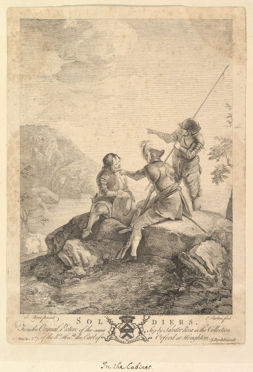 Tre soldater, 1766-67. av Richard Earlom