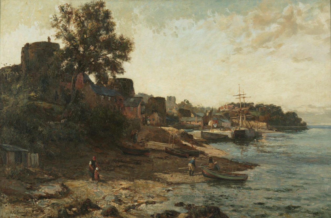 Conway Quay (olja på duk) av Richard Gay Somerset