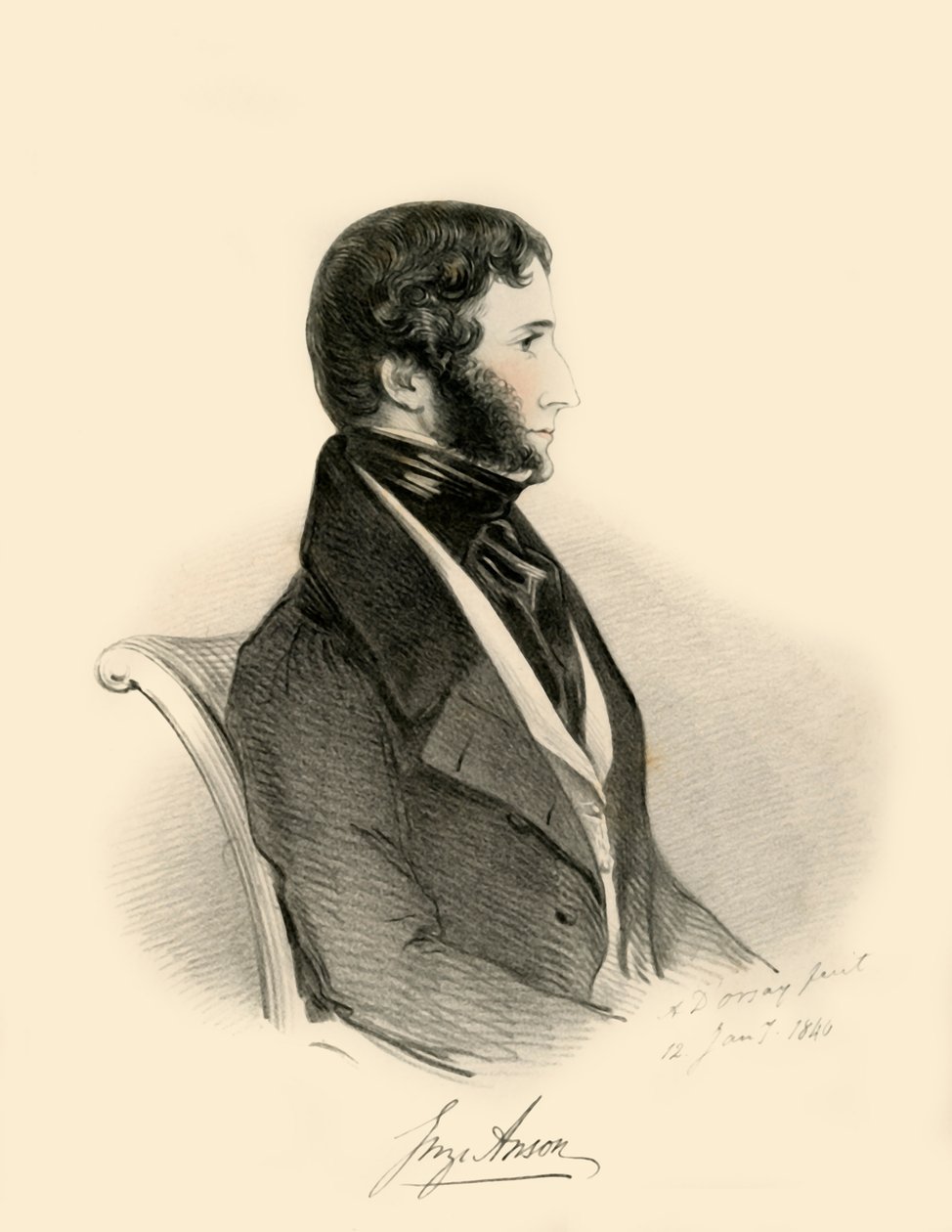 George Anson, 1840. av Richard James Lane