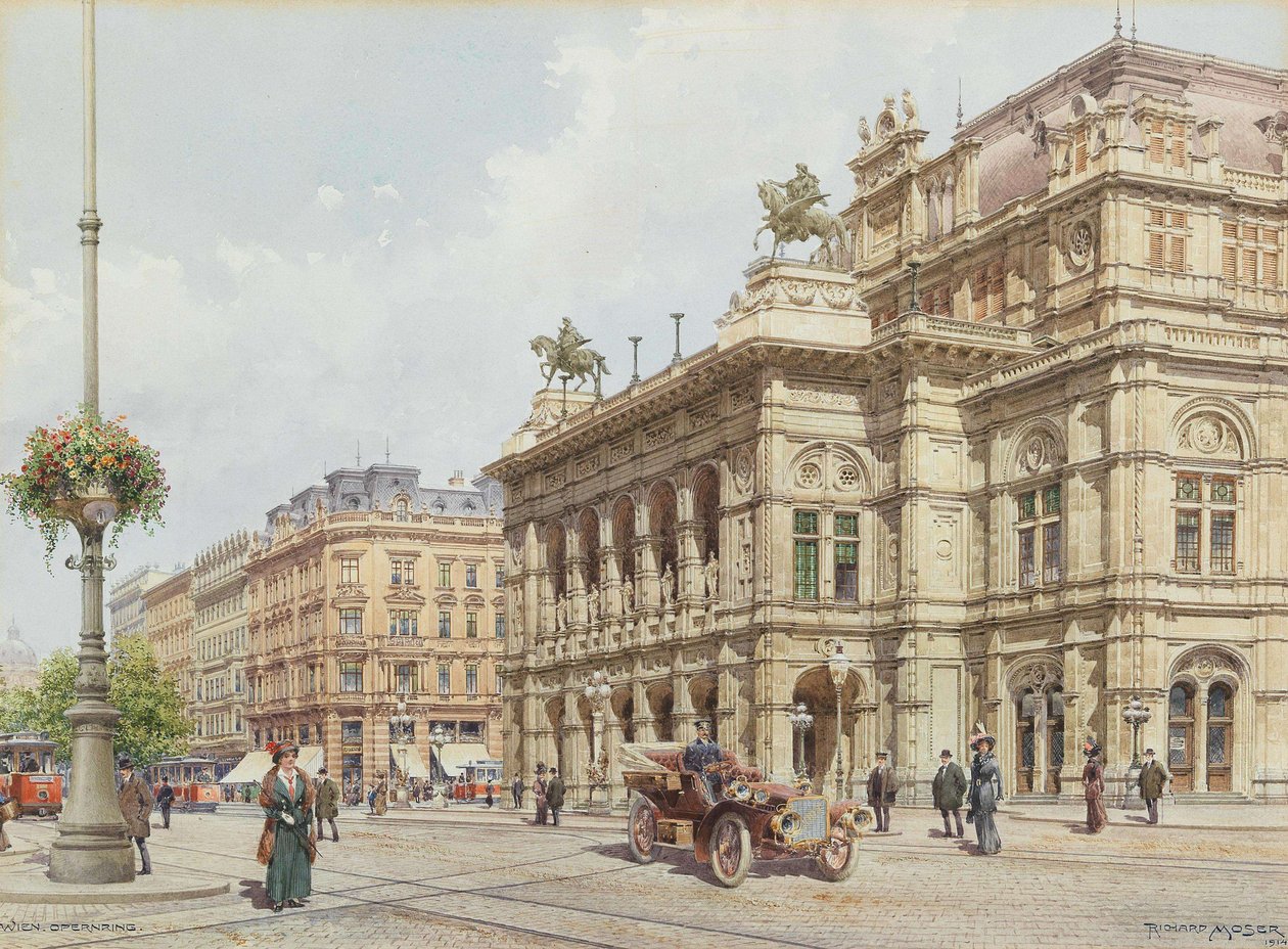 Wien, Opernring, 1914. av Richard Moser