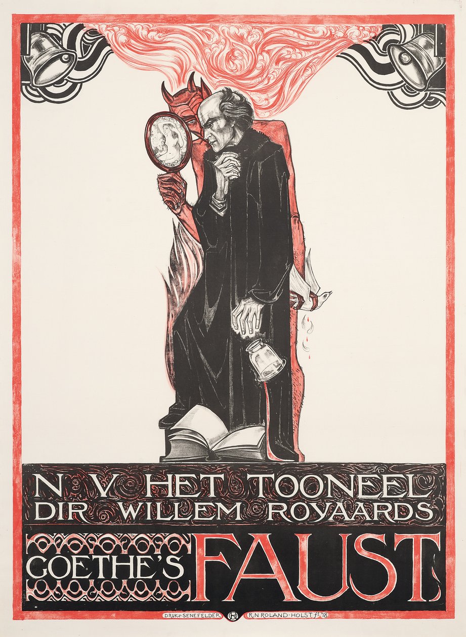 Affisch som reklamerar Goethes "Faust" av Richard Nicolaus Holst Roland