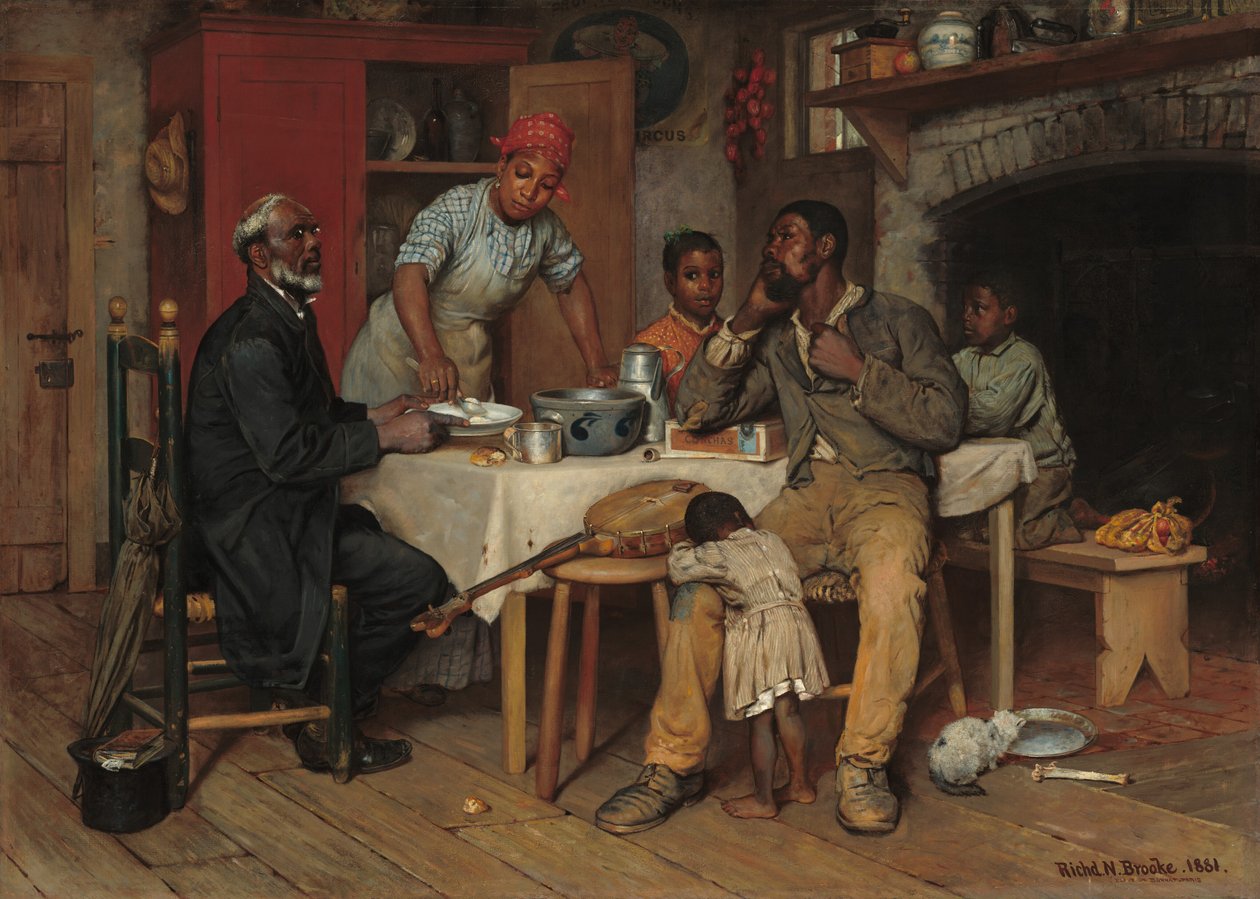 Ett pastoralt besök, 1881. av Richard Norris Brooke