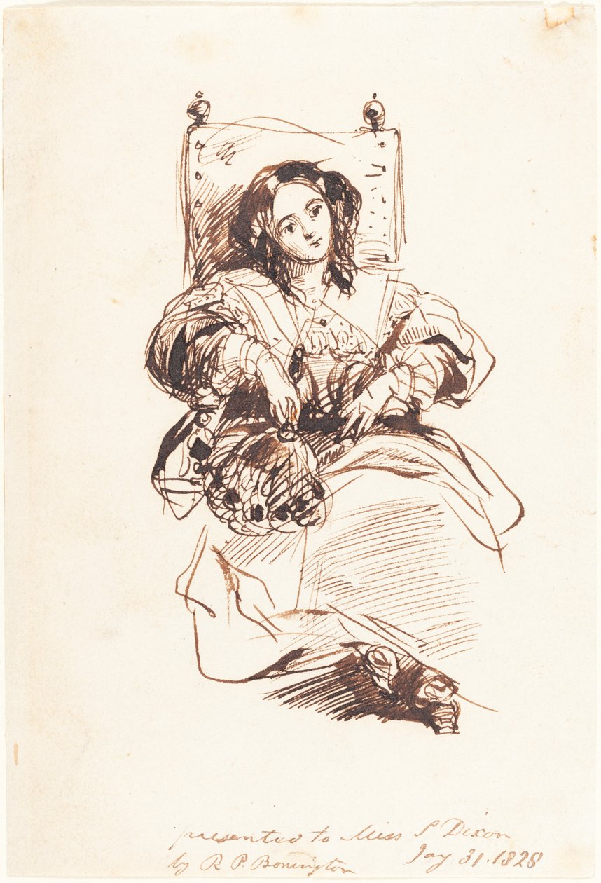Skiss av en kvinna av Richard Parkes Bonington