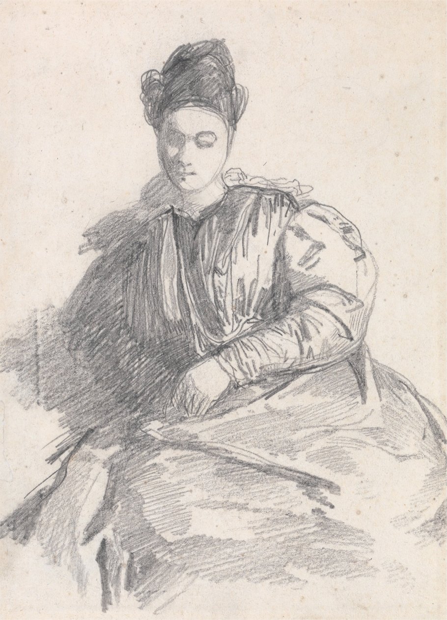Studie av en sittande kvinna av Richard Parkes Bonington