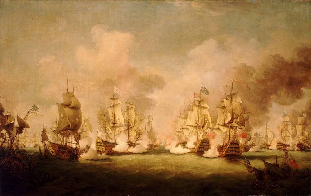 Slaget vid Barfleur av Richard Paton
