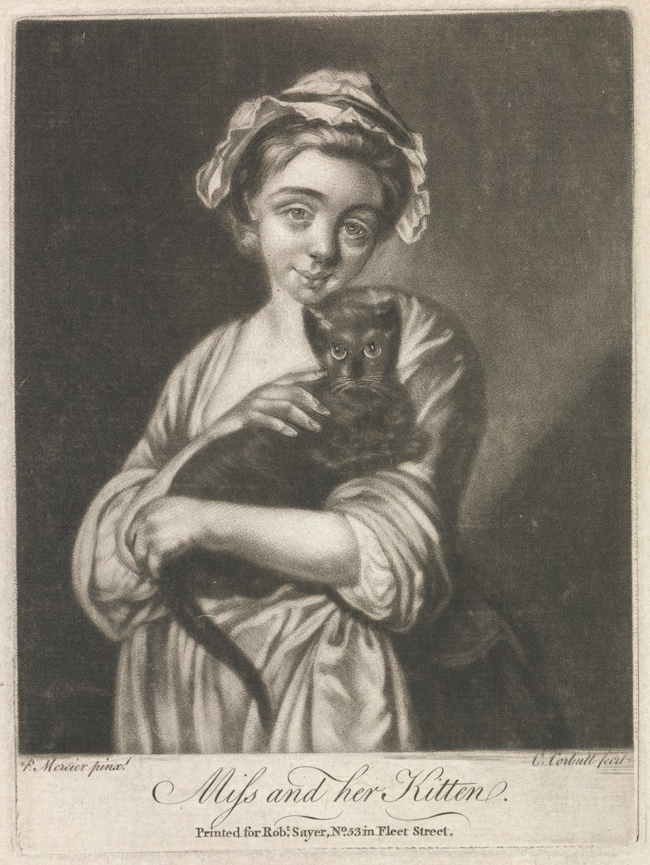 Fröken och hennes kattunge (Rural Life) av Richard Purcell