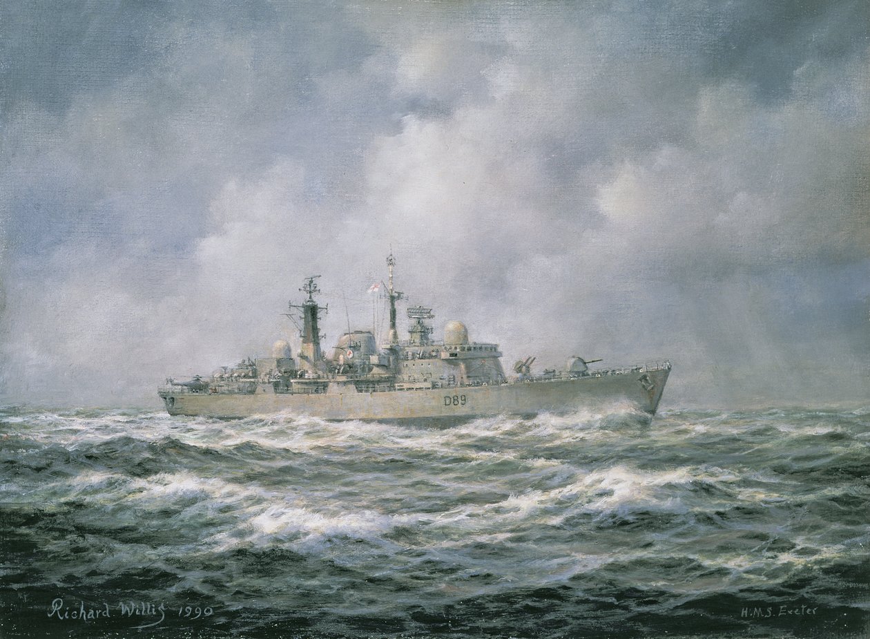 H.M.S. Exeter at Sea, 1990 av Richard Willis