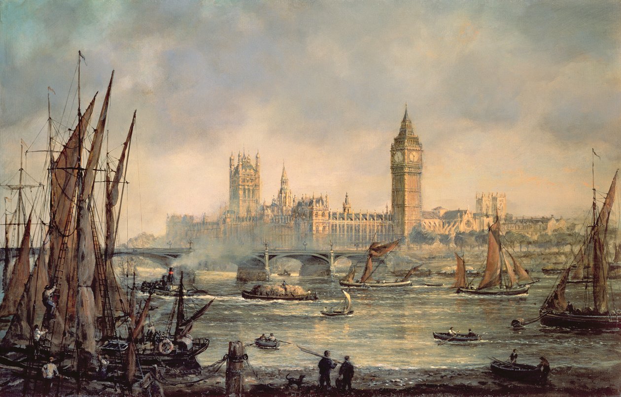 Houses of Parliament och Westminster Bridge av Richard Willis