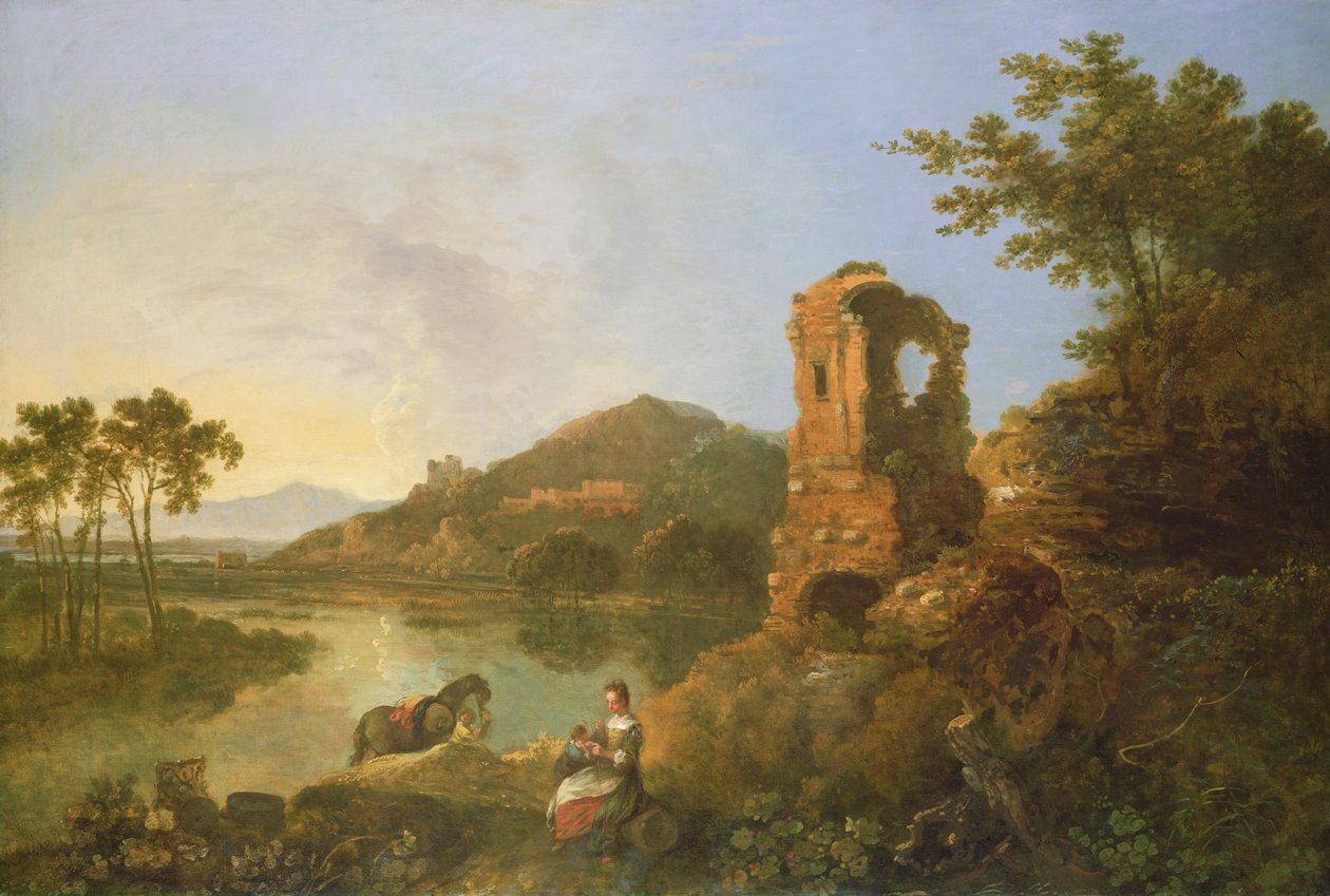 Ciceros villa (olja på duk) av Richard Wilson