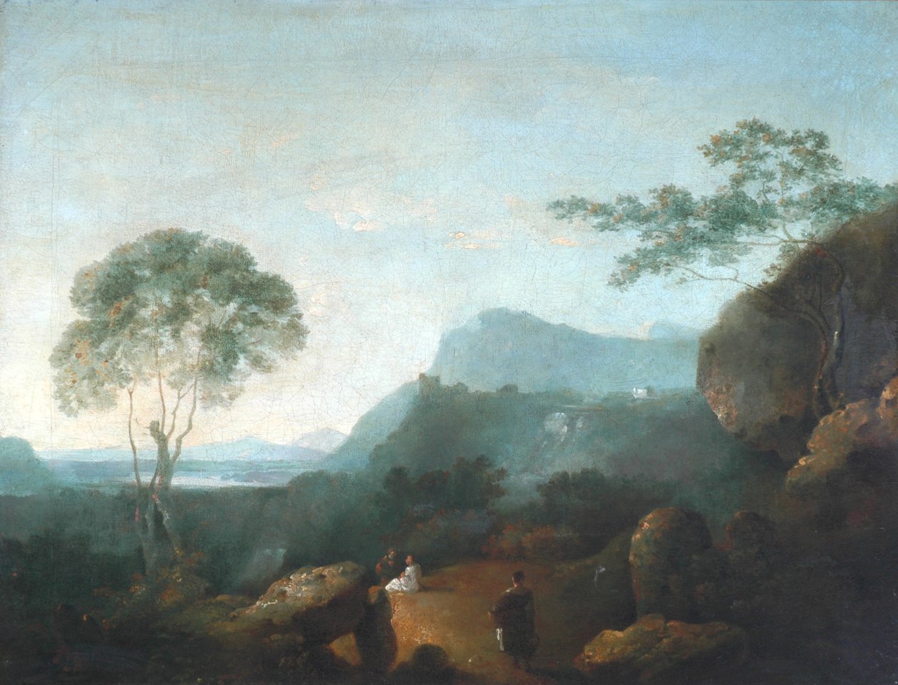 Landskap med figurer (olja på duk) av Richard Wilson