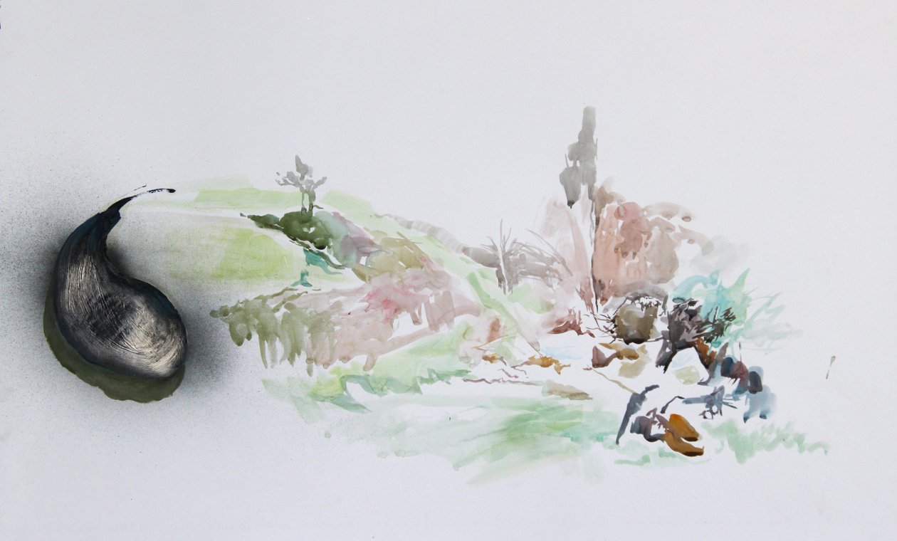 Fly Tip, 2015 (akvarell) av Rob D Davies