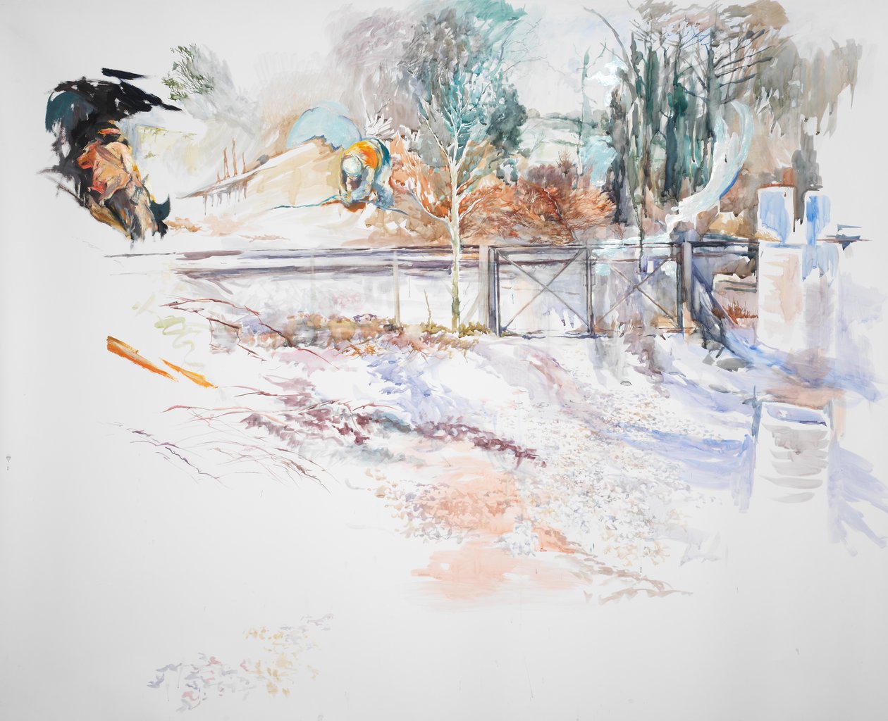 Gate, 2024 (akvarell) av Rob D Davies