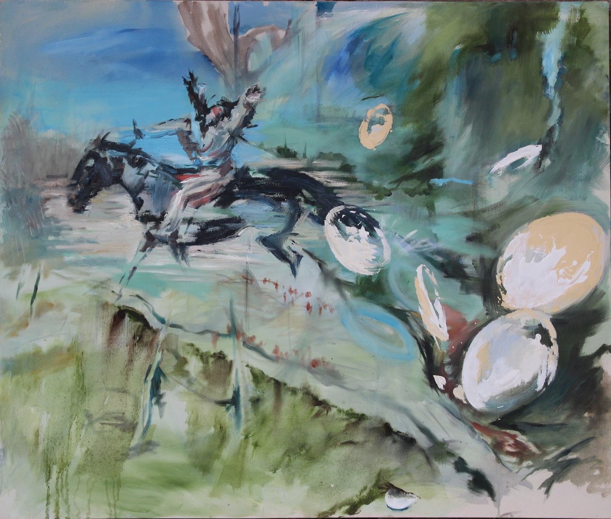 Stuntman Interruption, 2015 (akvarell) av Rob D Davies