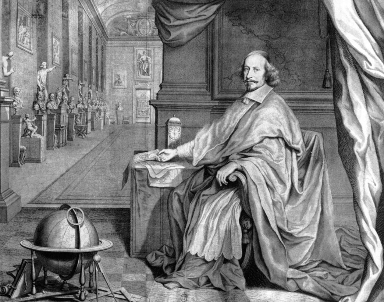 Cardinal Mazarin in His Palace av Robert Nanteuil