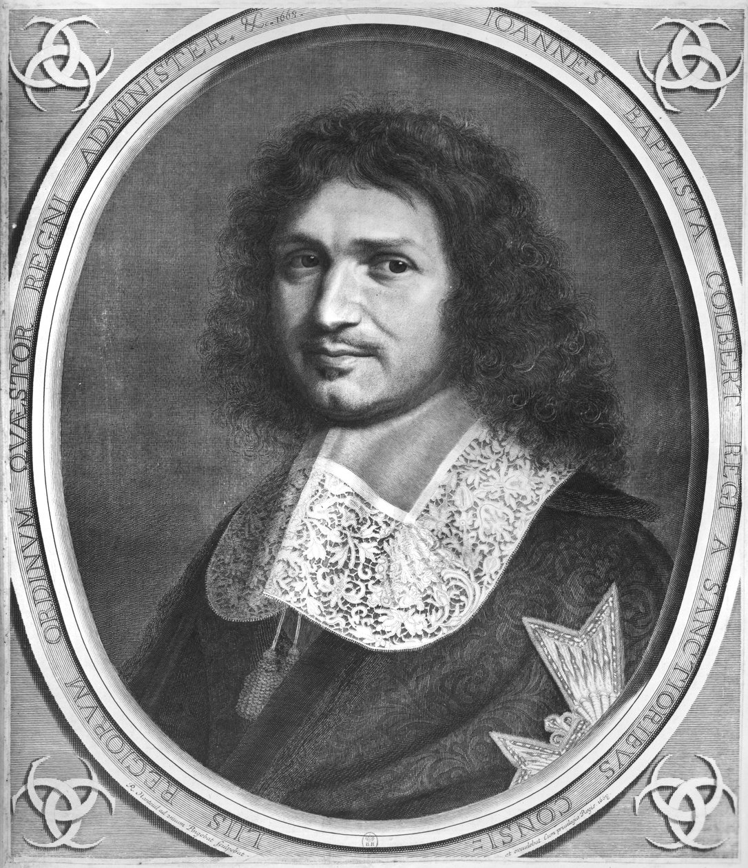 Porträtt av Jean Baptiste Colbert (1619-83) av Robert Nanteuil