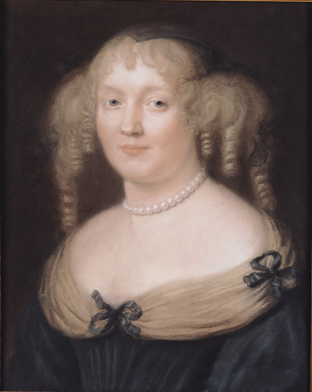 Porträtt av Marie av Rabutin-Chantal (1626-96) Marquise de Sevigne, ca 1670 (pastell på papper) av Robert Nanteuil