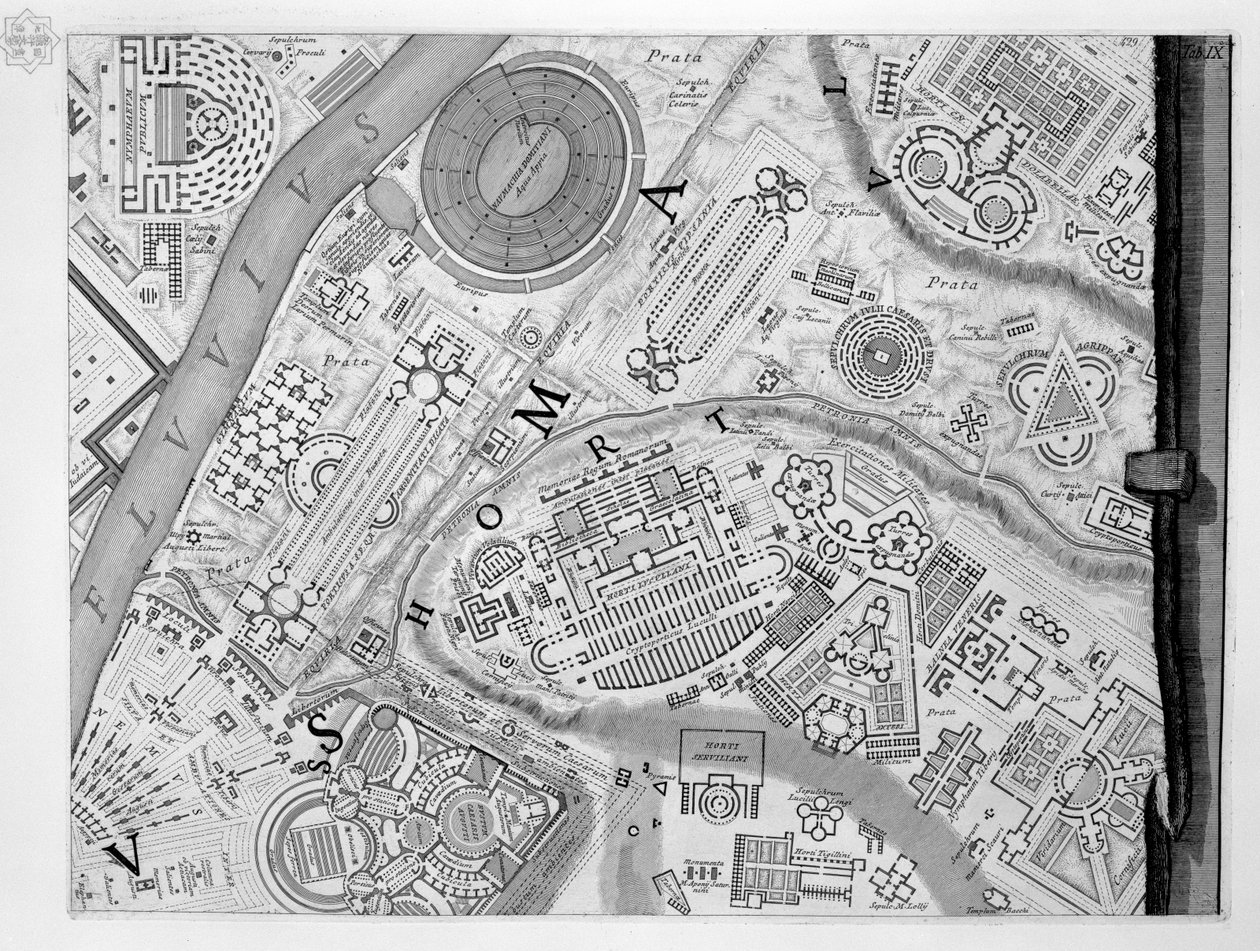 Map of Campus Martius av Robert Adam