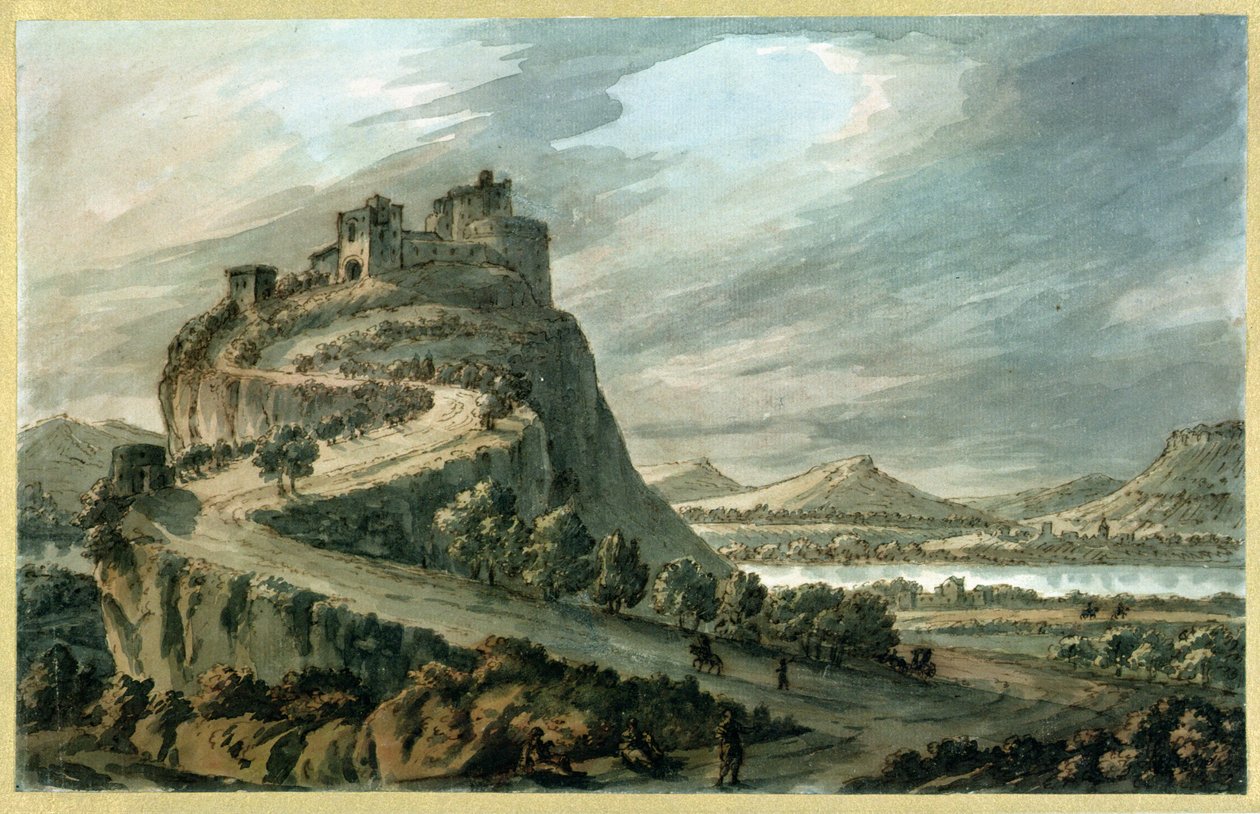 Stenigt landskap med slott av Robert Adam