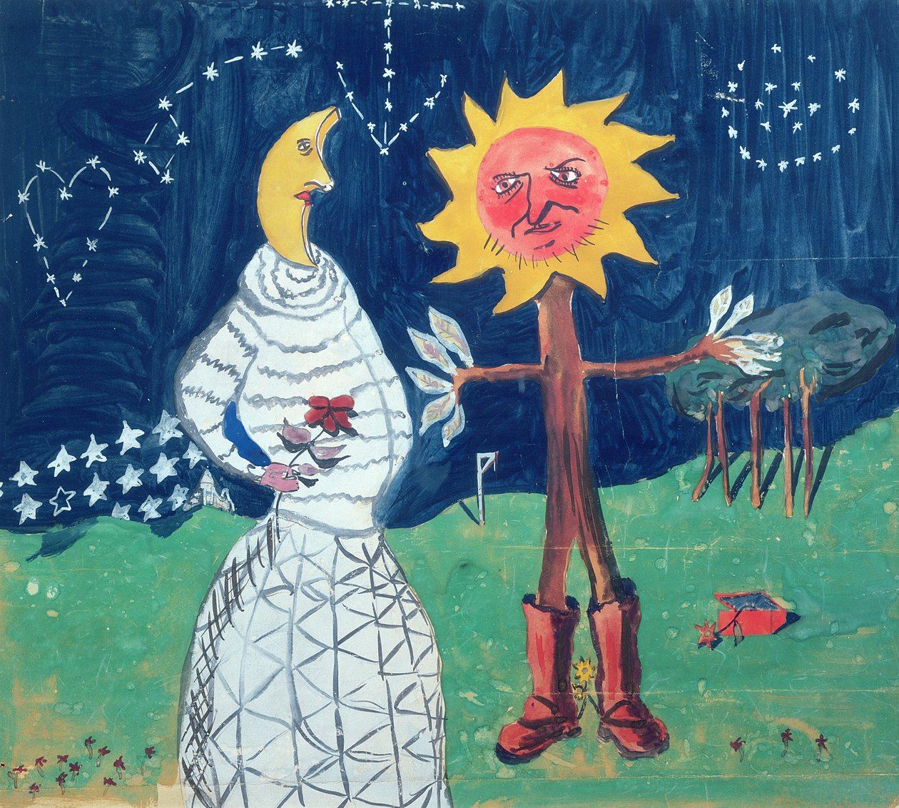 Solen och månen". av Robert Desnos