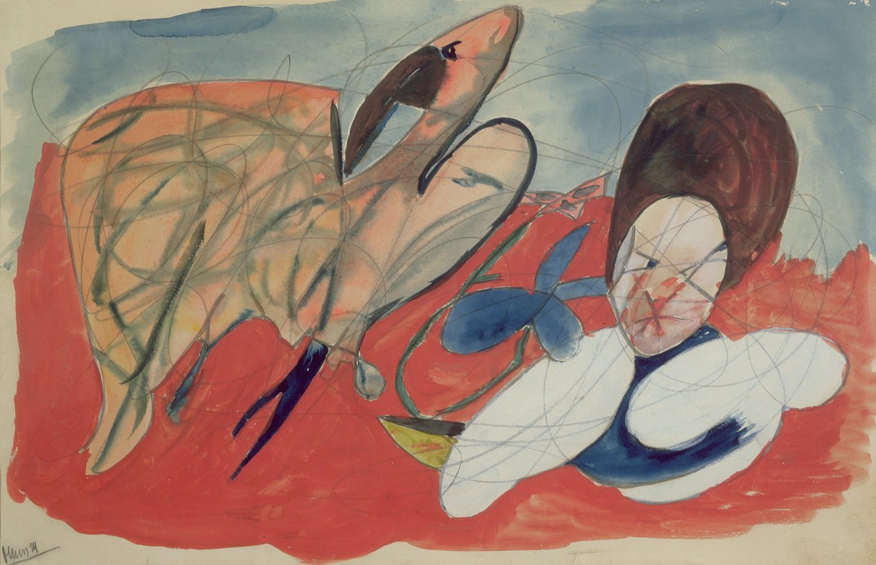 Surrealistisk målning av Robert Desnos