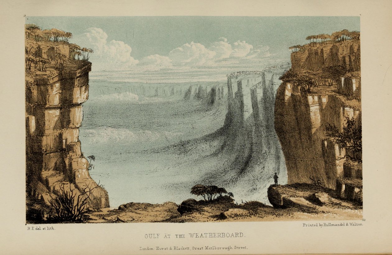 Gulf at the Weatherboard, akvarellmålning av Robert Elwes (1819–1878), en förmögen ung brittisk herre från Norfolk av Robert Elwes