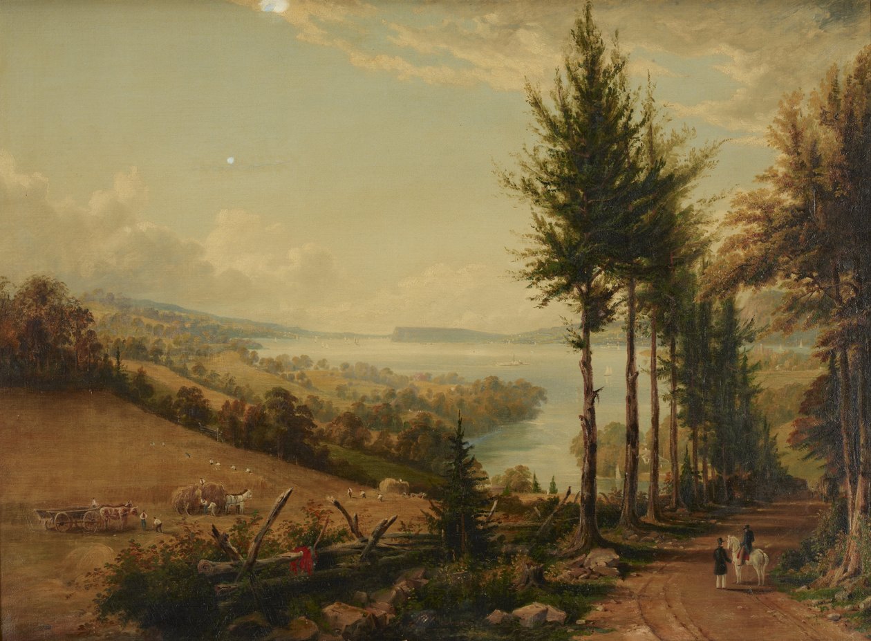 View of the Hudson from Horton´s Road near Croton av Robert Havell