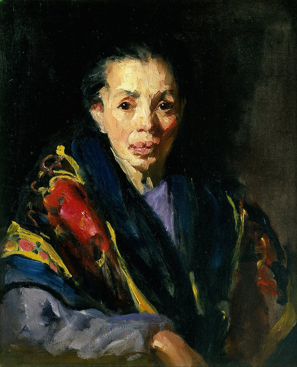 Den gamla modellen (gammal spansk kvinna) av Robert Cozad Henri