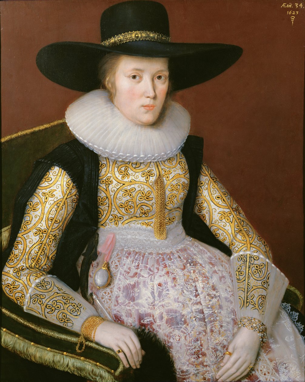 Okänd kvinna, 1623 av Robert Peake