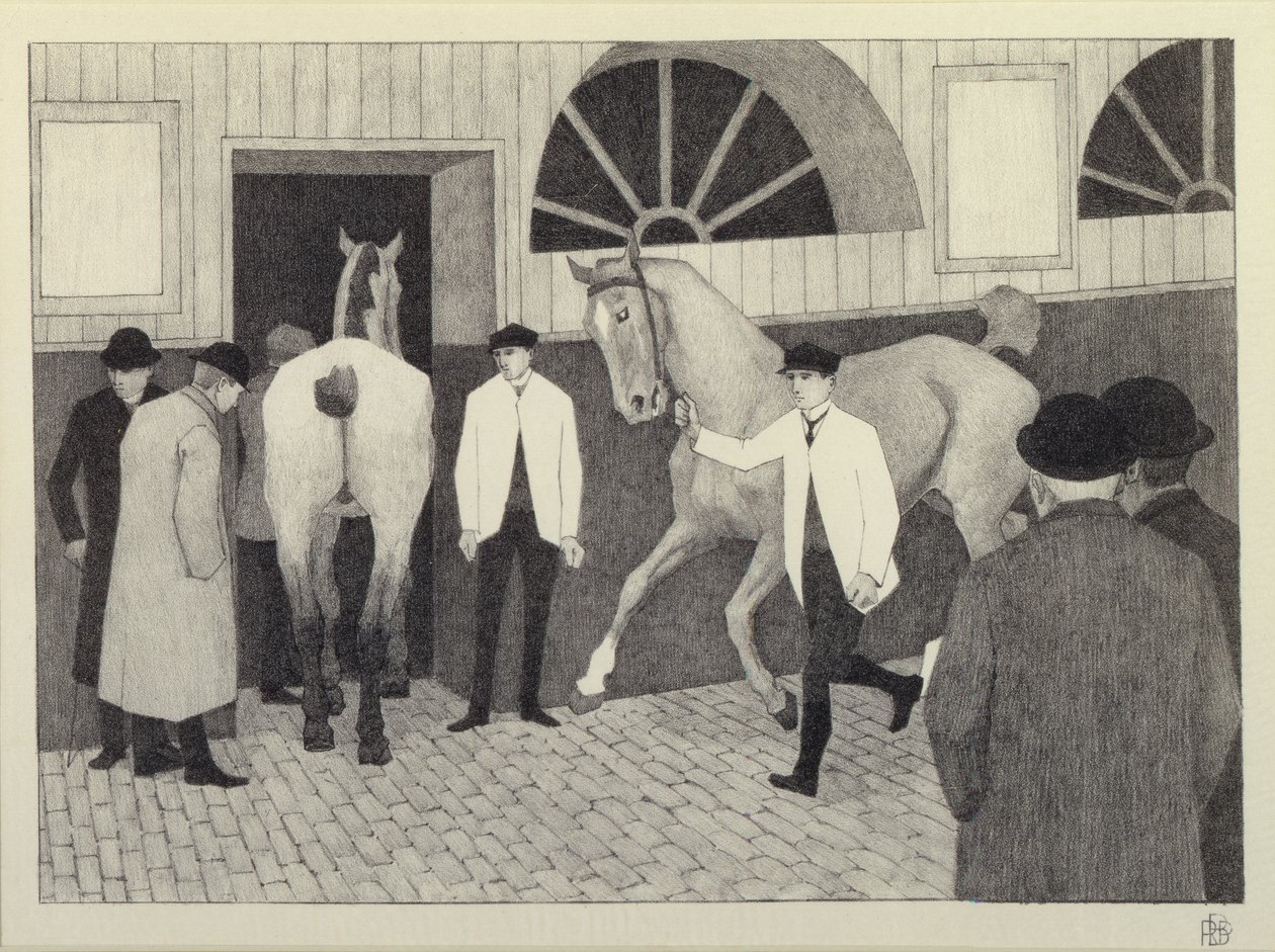 The Horse Mart (Barbican nr 1) 1920 av Robert Polhill Bevan