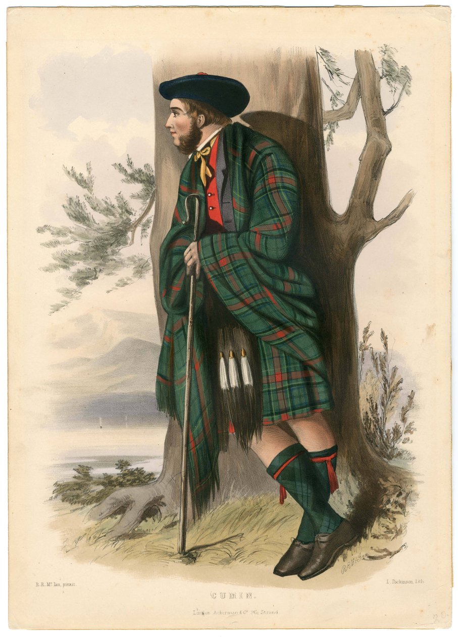 Spummin, från The Clans of the Scottish Highlands, pub.1845 av Robert Ronald McIan
