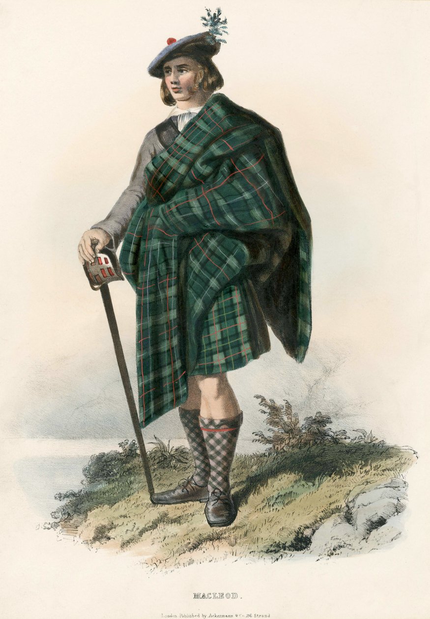 Macleod, från The Clans of the Scottish Highlands, pub.1845 av Robert Ronald McIan