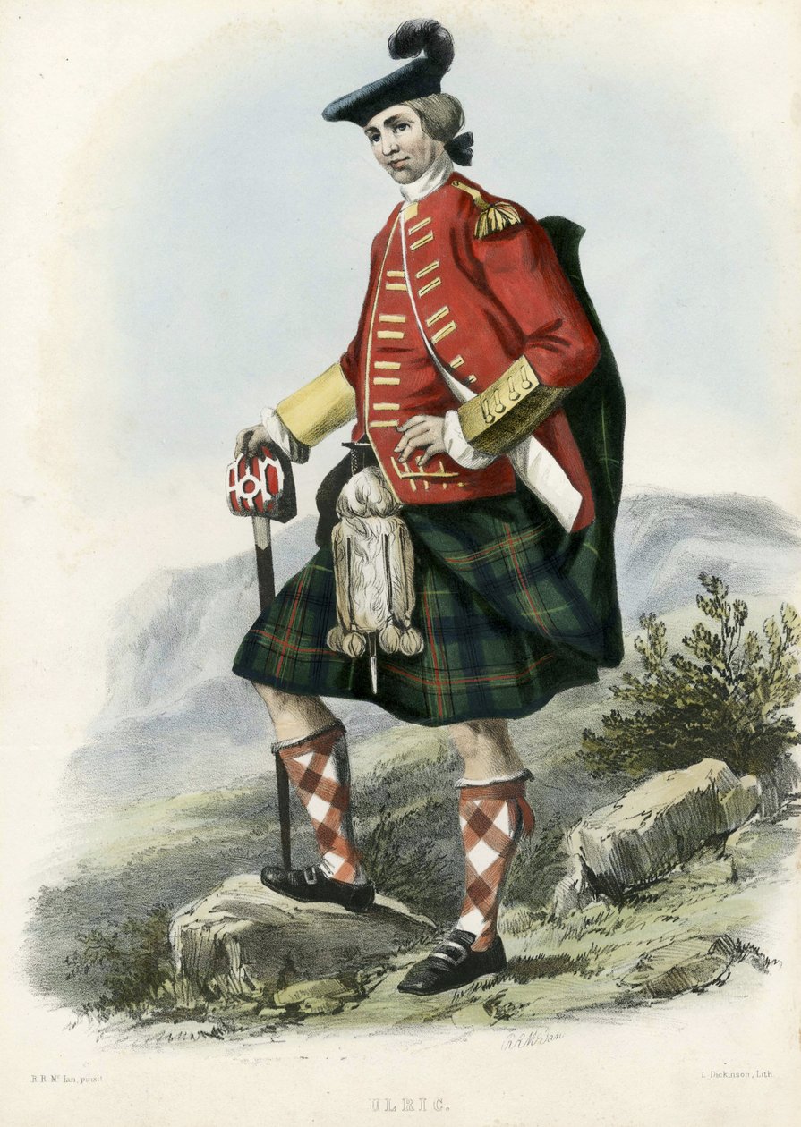 Ulric, från The Clans of the Scottish Highlands, pub.1845 av Robert Ronald McIan