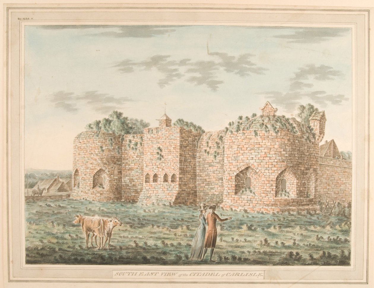 South East View of the Citadel of Carlisle, 1791 (wc på papper) av Robert Senior Carlyle