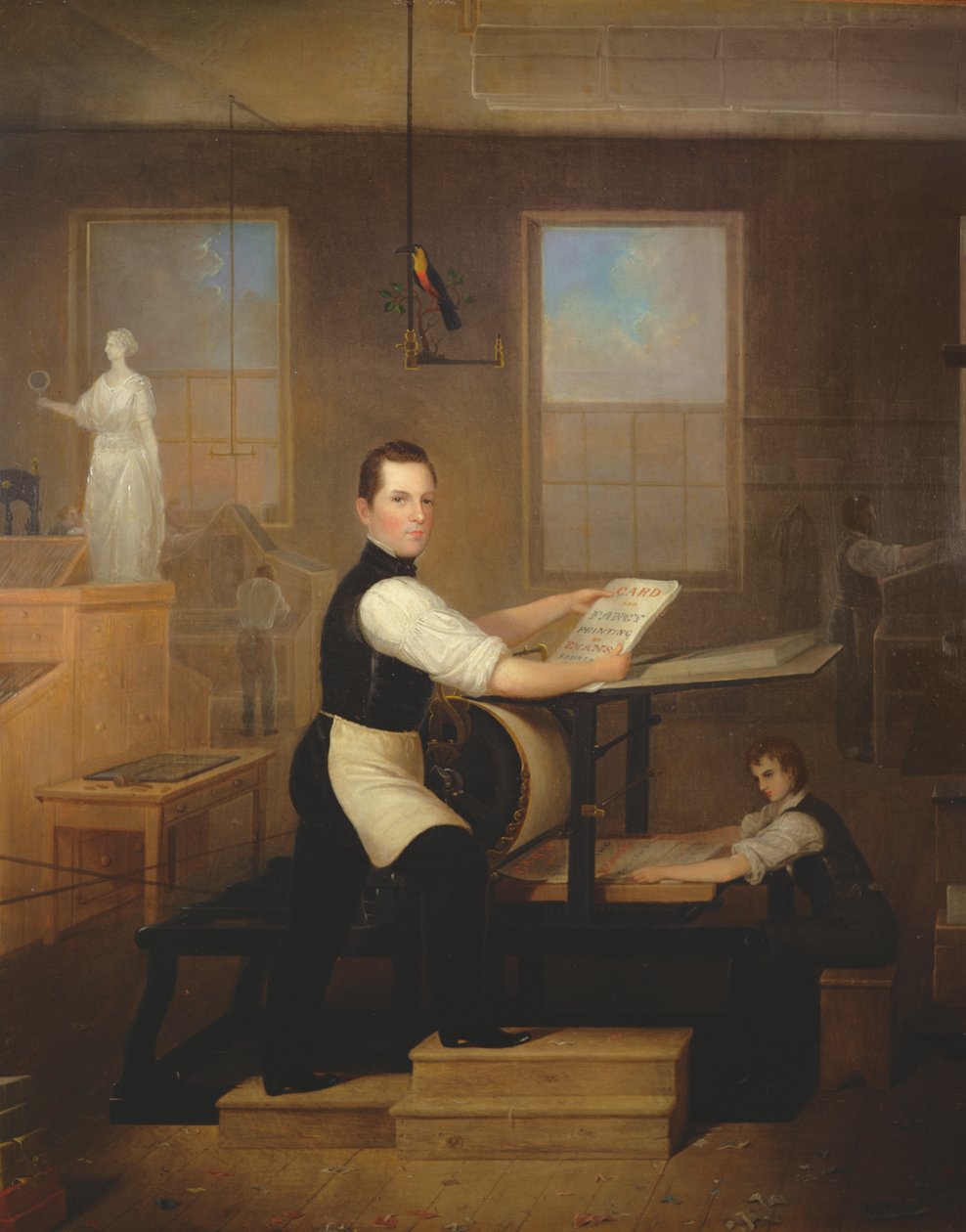 Howell Evans och hans tryckeri, 1844 av Robert Street