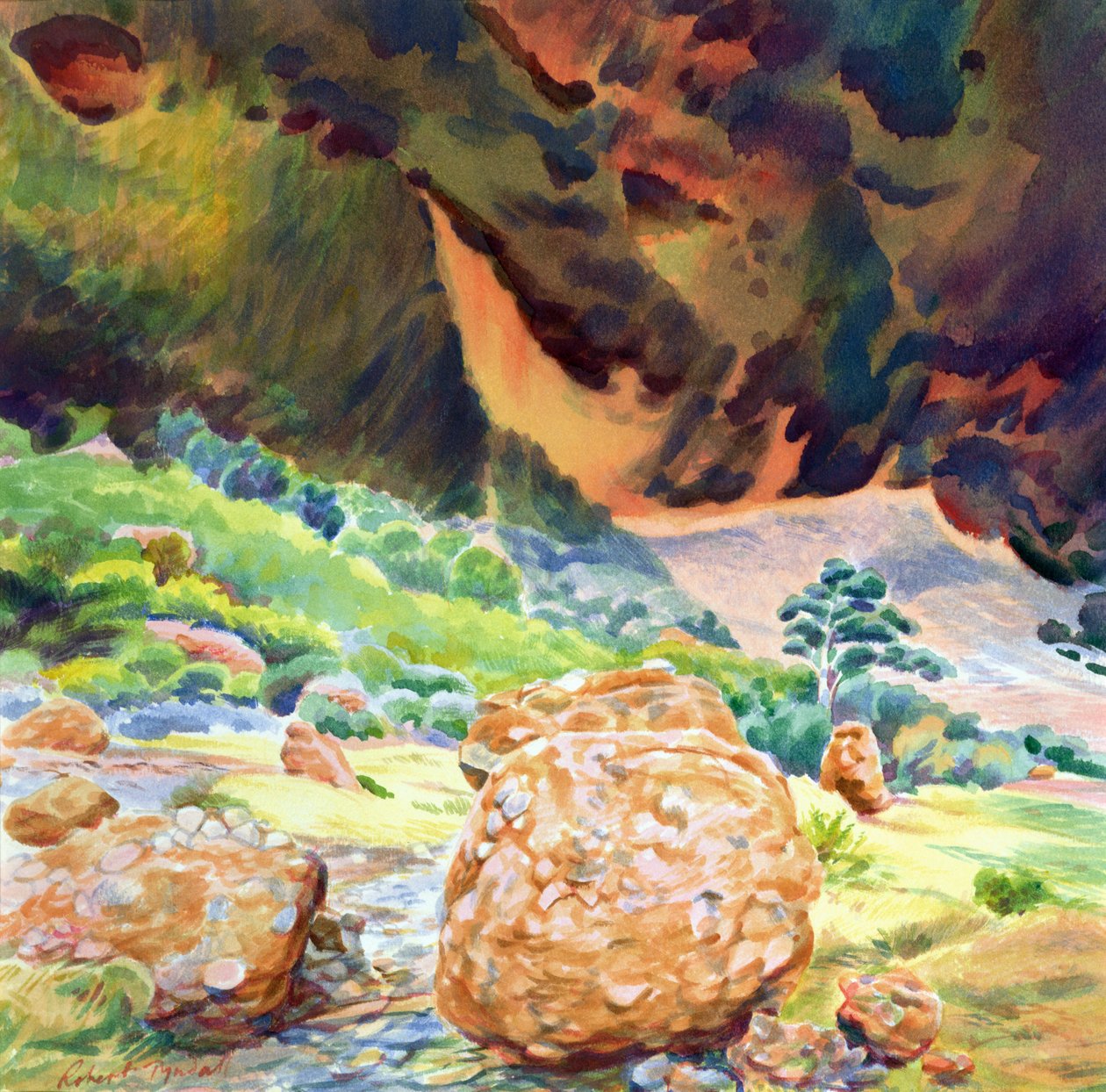Aspekter av Kata Tjuta I (The Olgas), Australien (wc) av Robert Tyndall