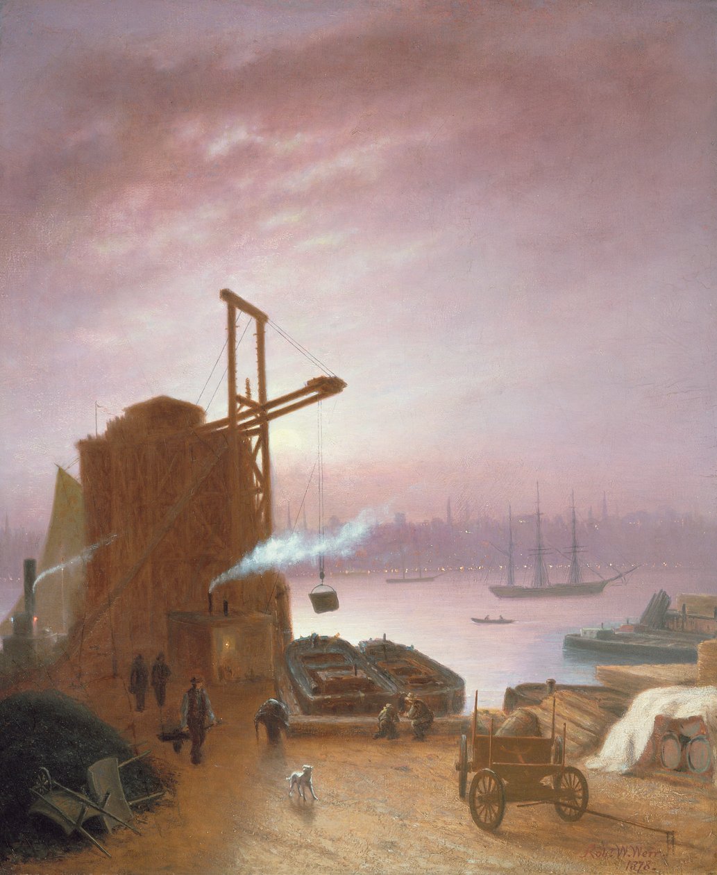 Hudsonfloden från Hoboken, 1878 av Robert Walter Weir