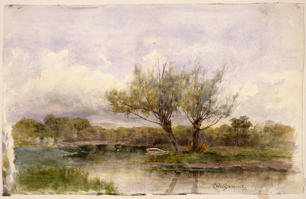 Landskap, 1881 (wc & grafit på papper) av Robert Ward van Boskerck