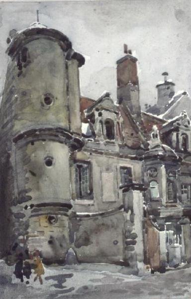 Gamla hus i Caen av Robert Weir Allan