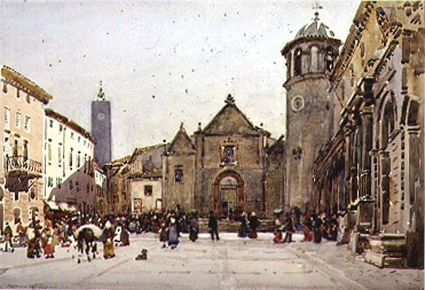 Piazza del Popolo, Orvieto av Robert Weir Allan