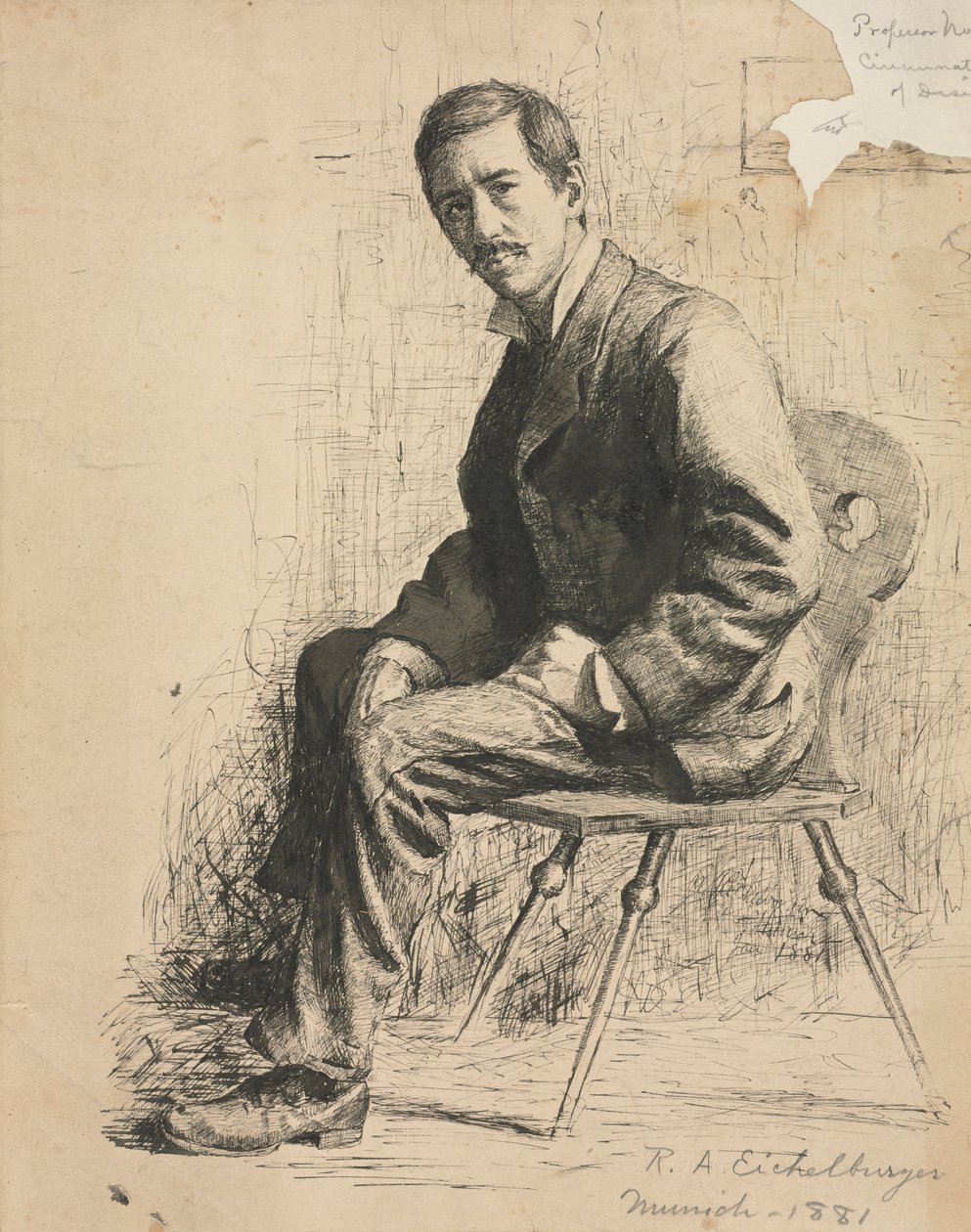 Skiss av professor Mowotny, 1881. av Robert A. Eichelberger