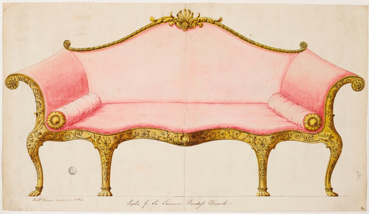 Soffa för Sir Lawrence Dundas av Robert Adam