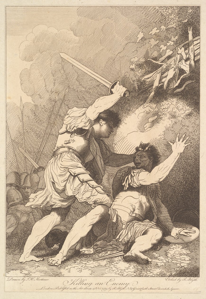 Att döda en fiende, 15 november 1779. av Robert Blyth