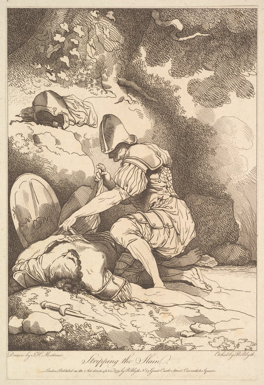 Strippning av de dödade, 15 november 1779. av Robert Blyth