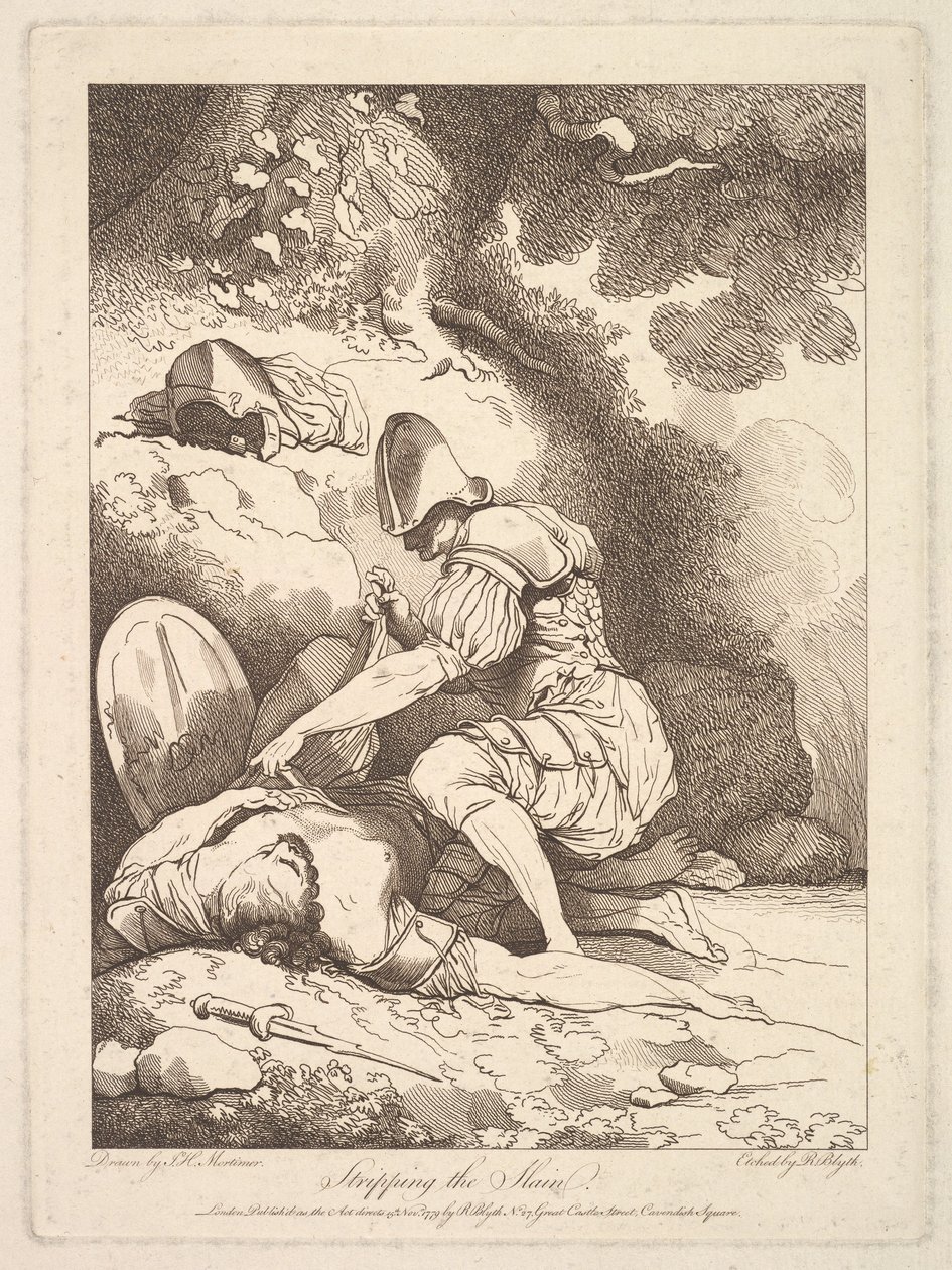 Strippning av de dödade, 15 november 1779. av Robert Blyth