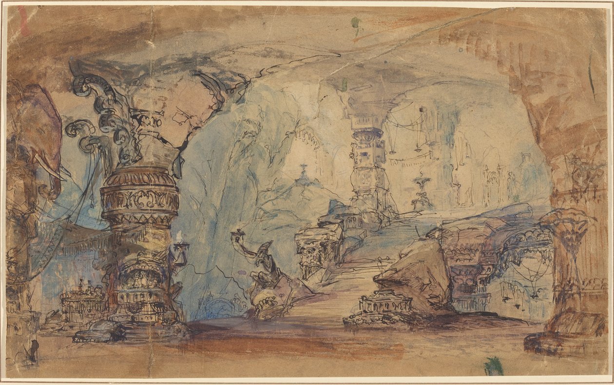 Ett fantastiskt underjordiskt tempel (Aladdins grotta?) av Robert Caney